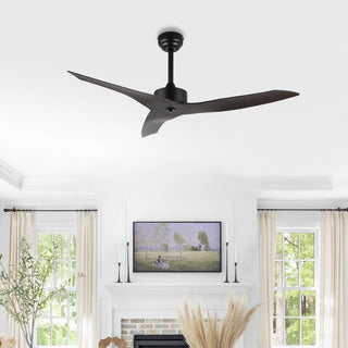 Roboto 50" Modern Minimalist Iron/Plastic Mobile-App/Remote-Controlled 6-Speed Razor Ceiling Fan