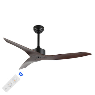 Roboto 50" Modern Minimalist Iron/Plastic Mobile-App/Remote-Controlled 6-Speed Razor Ceiling Fan