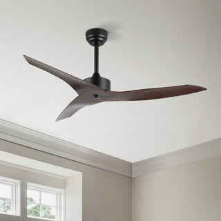 Roboto 50" Modern Minimalist Iron/Plastic Mobile-App/Remote-Controlled 6-Speed Razor Ceiling Fan