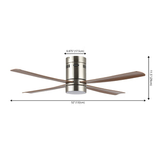 Depuley 52" Contemporary Minimalist Iron/Acrylic Mobile-App/Remote-Controlled 6-Speed Integrated LED Ceiling Fan