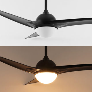 Marissa 52" Contemporary Industrial Iron/Plastic Mobile-App/Remote-Controlled 6-Speed Propeller Integrated LED Ceiling Fan