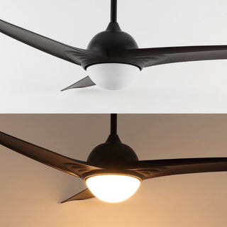 Marissa 52" Contemporary Industrial Iron/Plastic Mobile-App/Remote-Controlled 6-Speed Propeller Integrated LED Ceiling Fan