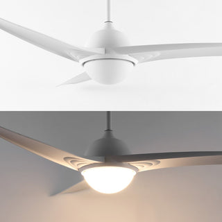 Marissa 52" Contemporary Industrial Iron/Plastic Mobile-App/Remote-Controlled 6-Speed Propeller Integrated LED Ceiling Fan