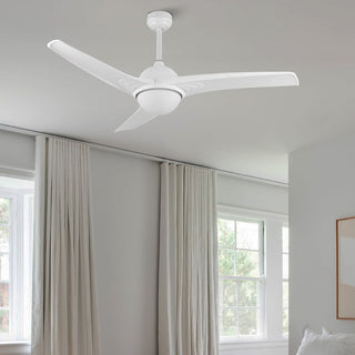 Marissa 52" Contemporary Industrial Iron/Plastic Mobile-App/Remote-Controlled 6-Speed Propeller Integrated LED Ceiling Fan