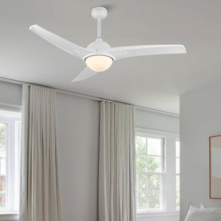 Marissa 52" Contemporary Industrial Iron/Plastic Mobile-App/Remote-Controlled 6-Speed Propeller Integrated LED Ceiling Fan