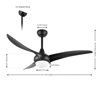 Aluocyl 52" Coastal Vintage Iron/Plastic Mobile-App/Remote-Controlled 6-Speed Retro Swirl Integrated LED Ceiling Fan