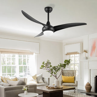 Aluocyl 52" Coastal Vintage Iron/Plastic Mobile-App/Remote-Controlled 6-Speed Retro Swirl Integrated LED Ceiling Fan