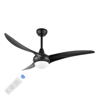 Aluocyl 52" Coastal Vintage Iron/Plastic Mobile-App/Remote-Controlled 6-Speed Retro Swirl Integrated LED Ceiling Fan