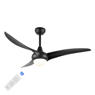 Aluocyl 52" Coastal Vintage Iron/Plastic Mobile-App/Remote-Controlled 6-Speed Retro Swirl Integrated LED Ceiling Fan