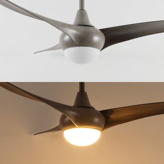 Terra 52" Coastal Vintage Iron/Plastic Mobile-App/Remote-Controlled 6-Speed Retro Swirl Integrated LED Ceiling Fan