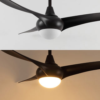 Terra 52" Coastal Vintage Iron/Plastic Mobile-App/Remote-Controlled 6-Speed Retro Swirl Integrated LED Ceiling Fan