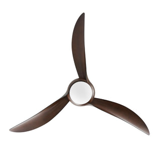 Terra 52" Coastal Vintage Iron/Plastic Mobile-App/Remote-Controlled 6-Speed Retro Swirl Integrated LED Ceiling Fan