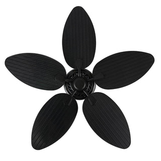 Thompson 52" Bohemian Industrial Iron/Plastic Mobile-App/Remote-Controlled 6-Speed Palm Blade Ceiling Fan