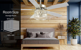 Sofia 52"  Farmhouse Industrial Iron/Wood Mobile-App/Remote-Controlled LED Ceiling Fan