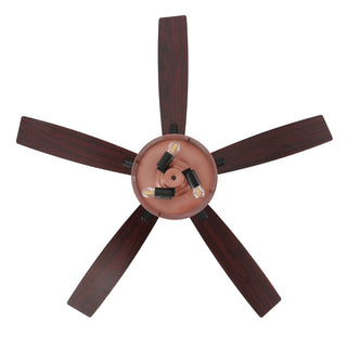 Sofia 52"  Farmhouse Industrial Iron/Wood Mobile-App/Remote-Controlled LED Ceiling Fan