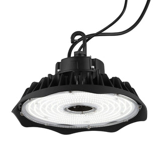 Nambra 12 in. 200-Watt Integrated LED High Bay Indoor/Outdoor UFO Light with 26000 Lumens 5000K, Black