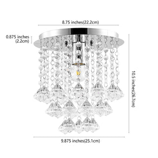 Glenda 9.88" Traditional Transitional Iron LED Semi Flush Mount