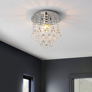 Glenda 9.88" Traditional Transitional Iron LED Semi Flush Mount