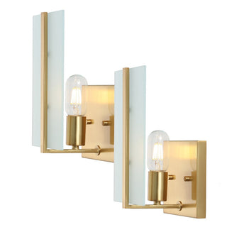 Chieti 5.5" Modern Coastal Iron/Glass LED Sconce