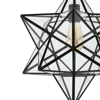 Cuthbert 14.5" Farmhouse Bohemian Iron/Glass LED Semi Flush Mount