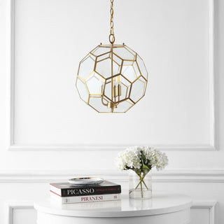 Euclid 13.5" Modern Bohemian Iron/Glass LED Pendant