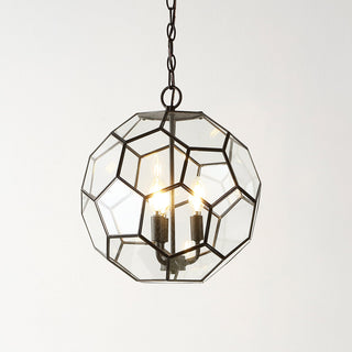 Euclid 13.5" Modern Bohemian Iron/Glass LED Pendant