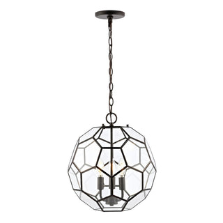 Euclid 13.5" Modern Bohemian Iron/Glass LED Pendant