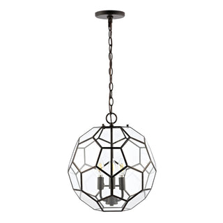 Euclid 13.5" Modern Bohemian Iron/Glass LED Pendant