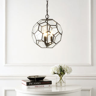 Euclid 13.5" Modern Bohemian Iron/Glass LED Pendant