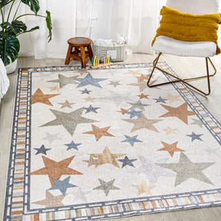 Better Gazer Geometric Machine-Washable Area Rug