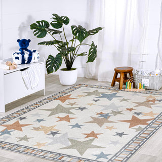 Better Gazer Geometric Machine-Washable Area Rug