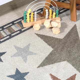 Better Gazer Geometric Machine-Washable Area Rug