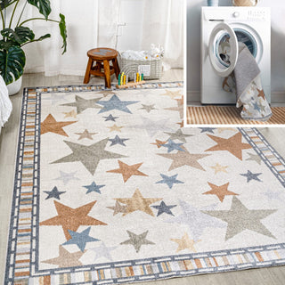 Better Gazer Geometric Machine-Washable Area Rug