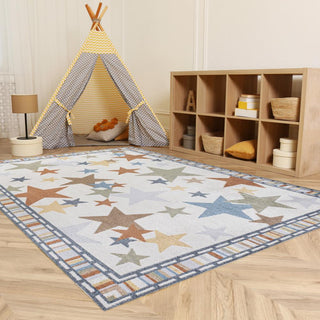 Better Gazer Geometric Machine-Washable Area Rug