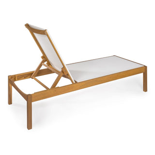 Tozey 77.56"x26.38" Modern Minimalist Adjustable Acacia Wood Chaise Outdoor Lounge Chair