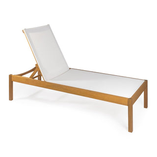 Tozey 77.56"x26.38" Modern Minimalist Adjustable Acacia Wood Chaise Outdoor Lounge Chair