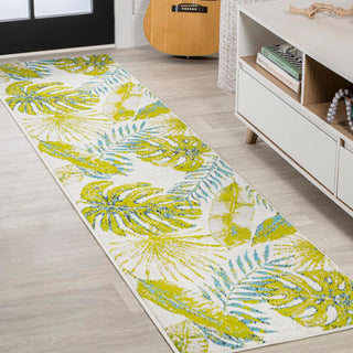 Philodendron Tropical Leaves Area Rug