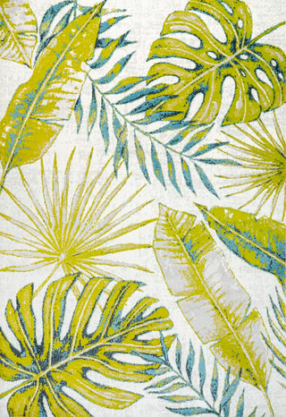 Philodendron Tropical Leaves Area Rug