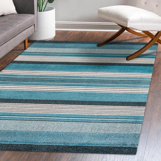 Plymouth Gradient Ticking Striped Area Rug