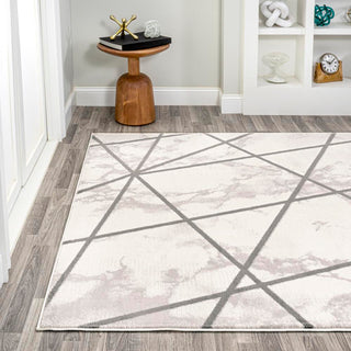 Pelion Modern Geometric Marbled Area Rug