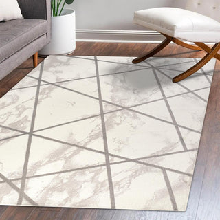 Pelion Modern Geometric Marbled Area Rug