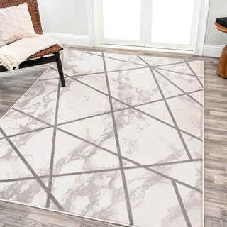 Pelion Modern Geometric Marbled Area Rug