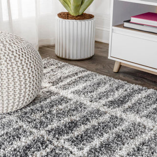 Exuma Merida Stacked Grid Shag Area Rug