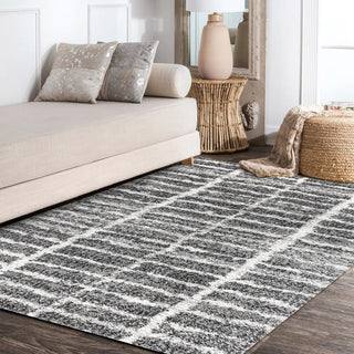 Exuma Merida Stacked Grid Shag Area Rug