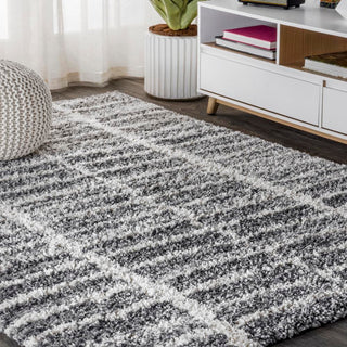 Exuma Merida Stacked Grid Shag Area Rug