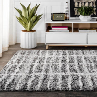 Exuma Merida Stacked Grid Shag Area Rug