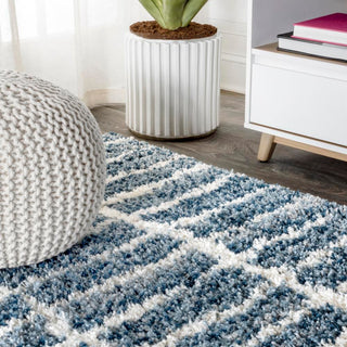 Exuma Merida Stacked Grid Shag Area Rug