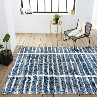 Exuma Merida Stacked Grid Shag Area Rug