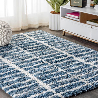 Exuma Merida Stacked Grid Shag Area Rug