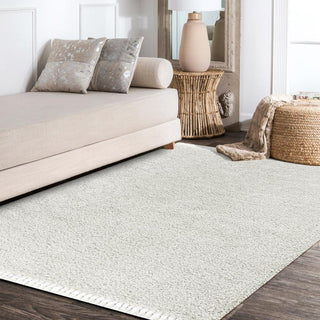 Santiago Mercer Shag Plush Tassel Area Rug